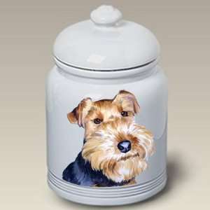  Airedale Terrier Dog Cookie Jar by Barbara Van Vliet 