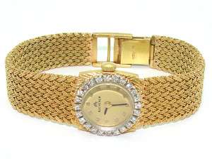   Bucherer 18kt Gold Diamond Bracelet Watch 17J 6620 Box 38 grams  