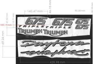Decal Sticker Set Triumph Daytona 675 Daytona675 A 1  