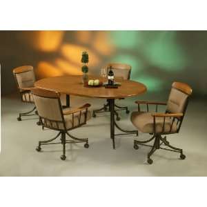  Westridge Extendable Dining Set + Caster Chairs   Pastel 