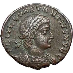 Constantius II as Caesar 327AD Authentic Ancient Roman Coin Legions 