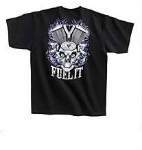 Victory Fuel It Skull Tee ~Polaris Motorcycle T shirt  