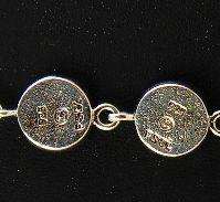 Sterling Silver Lunar Phases Bracelet Moon Wiccan 8 Inches