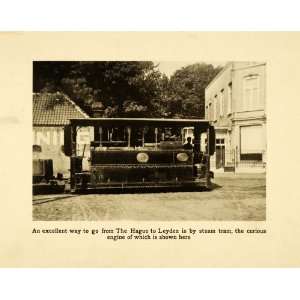  1912 Print Historic Steam Tram Travel Hague Leyden 
