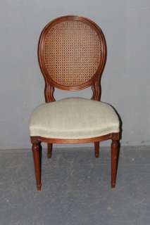SET 10 FRENCH LOUIS XVI OVAL BACK CANE DINING CHAIRS  