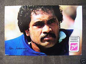 1978 7UP Premium Seattle Seahawks Manu Tuiopo  