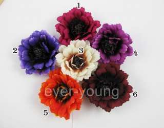 mix color Fabric Hair Flower clips brooch wholesale  