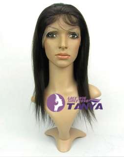   Straight _100% Indian Remy Human Hair Full Lace / Front Lace Wigs