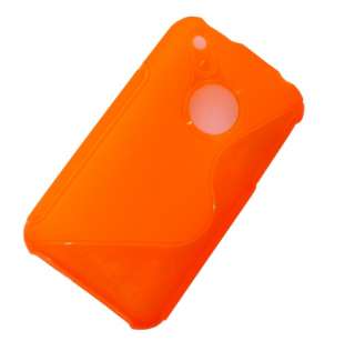 Orange Clear Flexible Case Bumper for iphone 3G & 3GS  