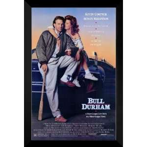   Bull Durham FRAMED 27x40 Movie Poster Kevin Costner