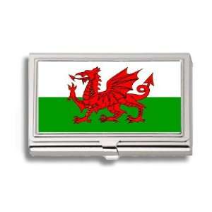  Wales Welsh Dragon Flag Business Card Holder Metal Case 