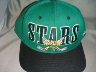 DALLAS STARS NHL REEBOK SNAPBACK HAT CAP STICKS GREEN/BLACK  