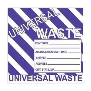 HW31ALV  Labels, Hazardous Materials Shipping, Universal Waste Stripes 