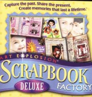 Art Explosion Scrapbook Factory Deluxe PC CD creativity  
