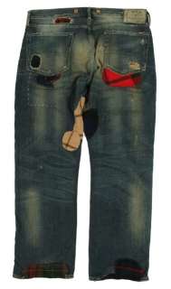 Ralph Lauren Polo Vintage Patchwork Jeans 33 x 30 New  
