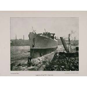  1911 Print Franconia Cunard White Star Line Ocean Liner 