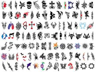 Complete Temporary Tattoo Airbrush Set   23 Color 300 Stencil Kit