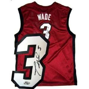  Dwyane Wade Autographed / Signed Jersey Replica Red Heat Jersey 