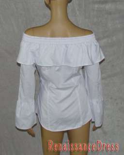 Women Long Sleeve Corset Blouse Renaissance Chemise Top  