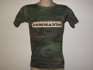   COMMANDO ARNOLD SCHWARZENEGGER T Shirt XS movie promo 80s camo thin
