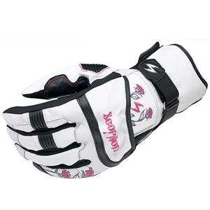    Scorpion Womens Kat Gloves   Small/White/Dahlia Automotive