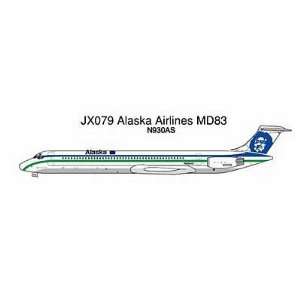 Alaska Airlines 1980s Livery MD 83 Model Airplane