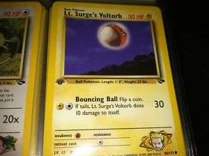 Pokemon Gym Challenge 1st ED Lt. Surges Voltorb Card  