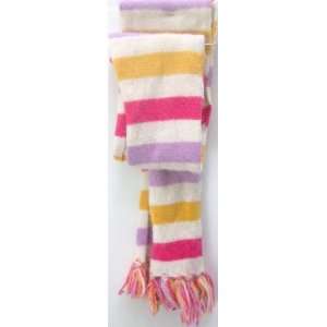   Striped Scarf, Neck Wear, Wrap, Pink, Yellow, Purple 