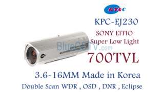 High End Bullet CCTV Camera KT&C KPC EJ230 700TVL Sony Effio Super Low 