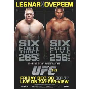  UFC 141 Autographed Poster 