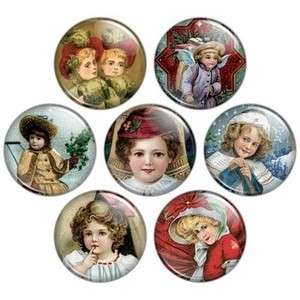   Girls 1 1/4 Buttons Badges OR Magnets, Pinback Pins Pretty Children