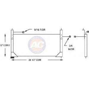  79 87 JAGUAR XJ12 x j12 series A/C CONDENSER, 12cyl.; 5.3L 