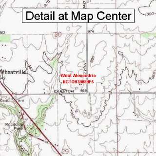  USGS Topographic Quadrangle Map   West Alexandria, Ohio 