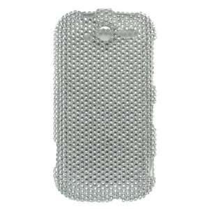 FULL SILVER Hard Plastic Diamond Bling Case for HTC Mytouch 4G (T 