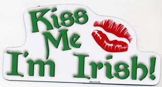 Kiss Me Im Irish Bumper Car Magnet St. Patricks Day  