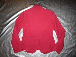   PINK CORDUROY JACKET Cotton Blazer Lined Size Petite Medium PM  