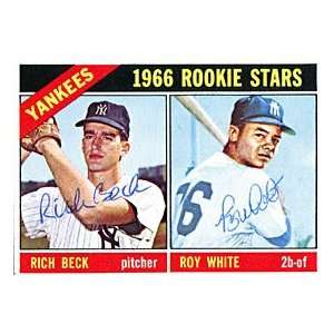  Rich Beck & Roy White Autographed / Signed 1966 Topps Card 
