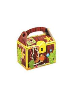 Pack 5 Treasure Chest Themed Childrens Party Food Boxes  