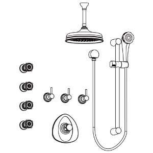  Aquabrass KIT65   52073BN KIT65   Delfino Handles   Shower 