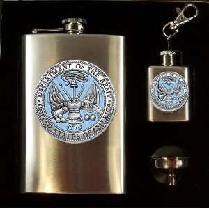  Piece Flasks   Funnel Gift Set with Pewter   Enamel