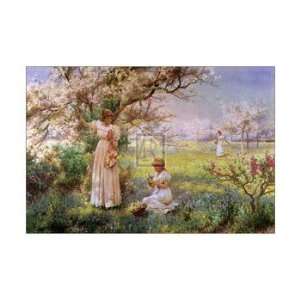  Spring Picking Flowers   Poster by Alfred Augustus 