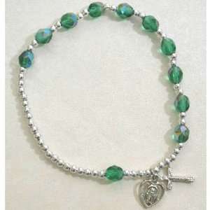 Adult Emerald Green May Birthday Birthstone Gemstone GiftMay Bracelet 