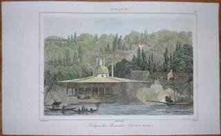 1840 print KIOSK OF ARMOURERS ON BOSPHORUS, ISTANBUL (#48)  
