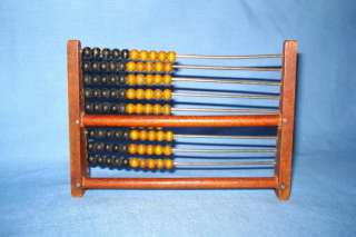Antique Primitive Wooden Hand Made Abacus   Calculator  
