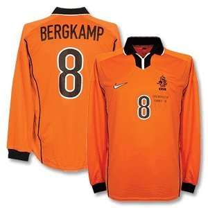 98 99 Holland Home L/S Players Jersey + Bergkamp 8 + France 98 World 