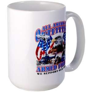 Large Mug Coffee Drink Cup All American Outfitters Armed Forces Army 