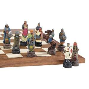  3 Classic Chess Set European Arabian Battles   Crusaders 