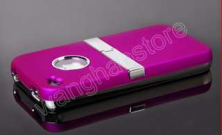 case cover chrome front stand for apple iphone 4 4