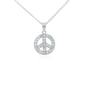  Symbol of Peace Pendant, Made with .925 Sterling Silver 