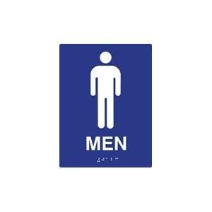  ADA Compliant Mens Restroom Wall Signs with Tactile Text 